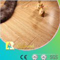 Piso laminado acanalado en relieve comercial de 8,3 mm Hickory encerado